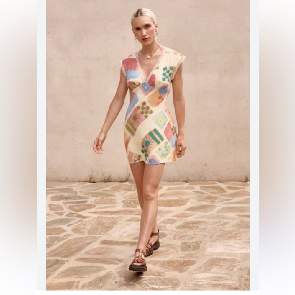Verge Girl Cut Mini Dress Sunsets